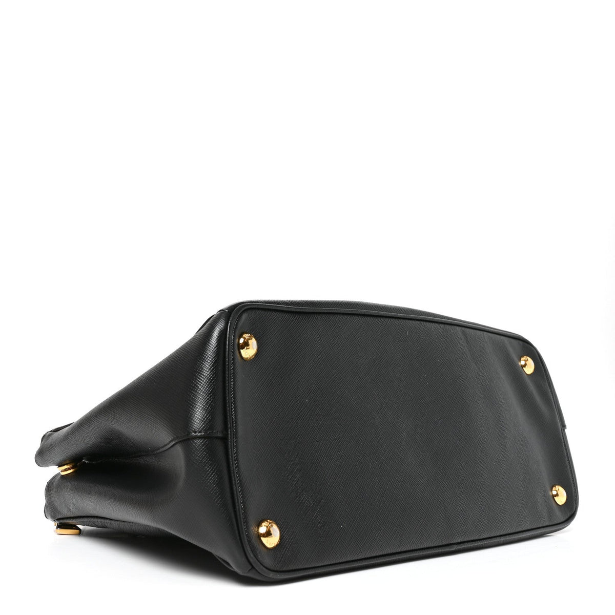 Saffiano Small Galleria Double Zip Tote Black