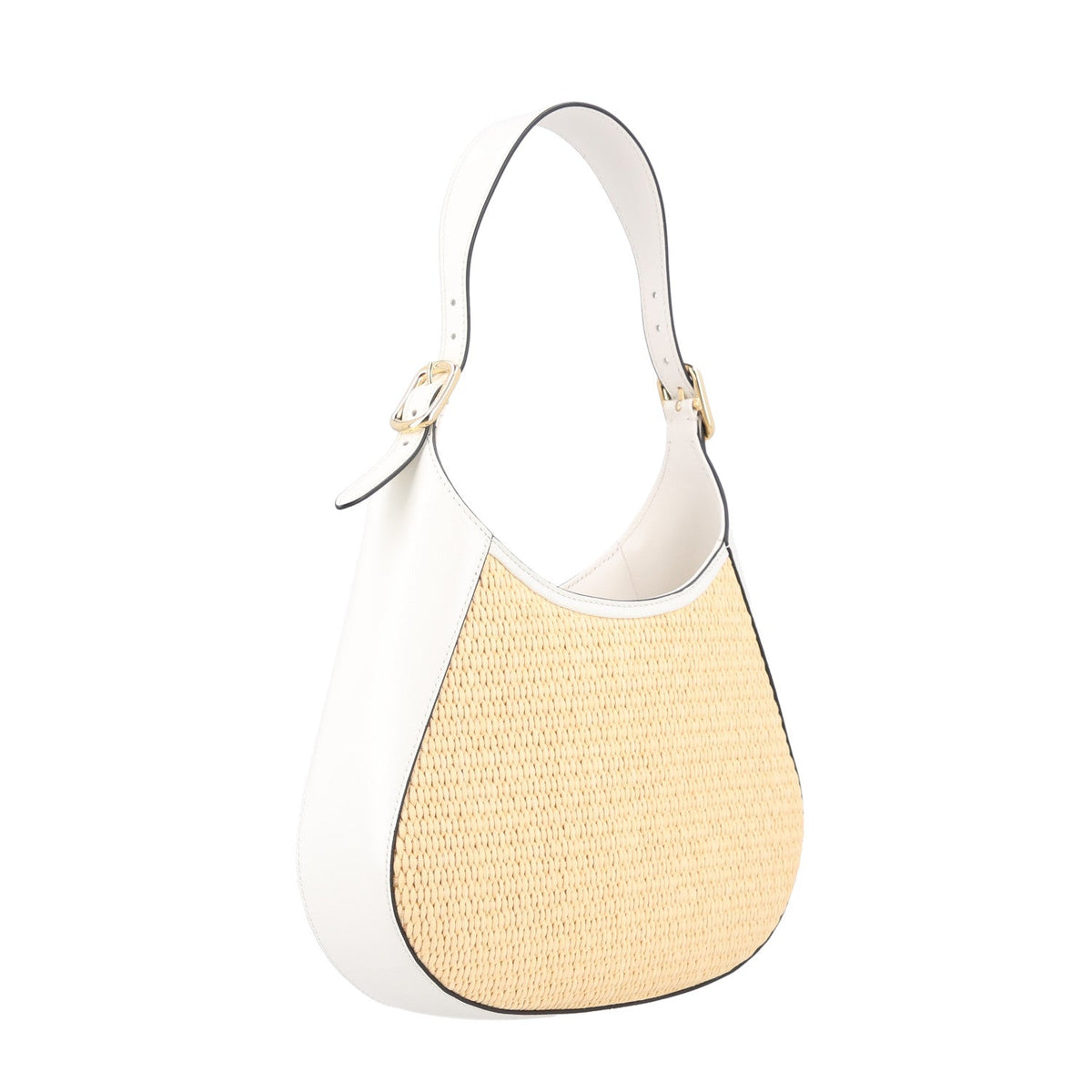Paglia Spazzolato Shoulder Bag Naturale White
