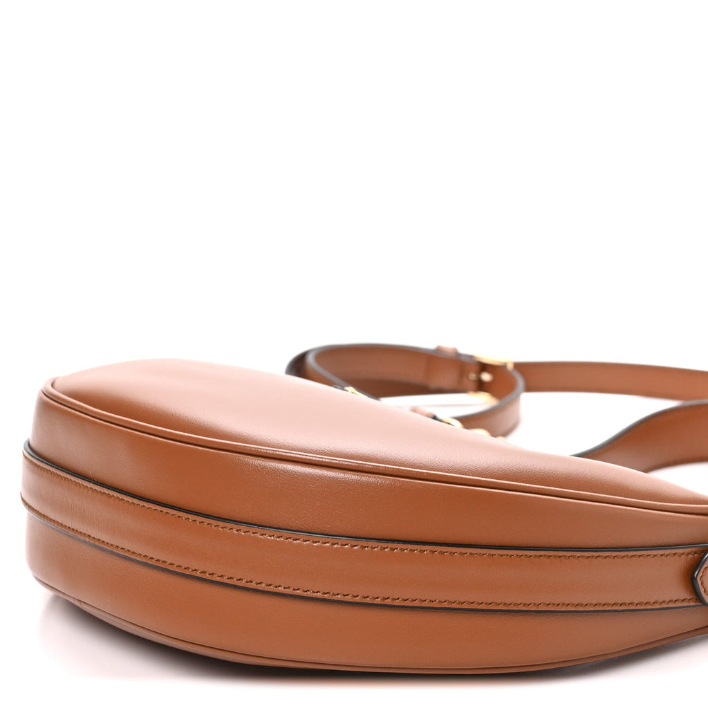 Soft Calfskin Arque Shoulder Bag Cognac