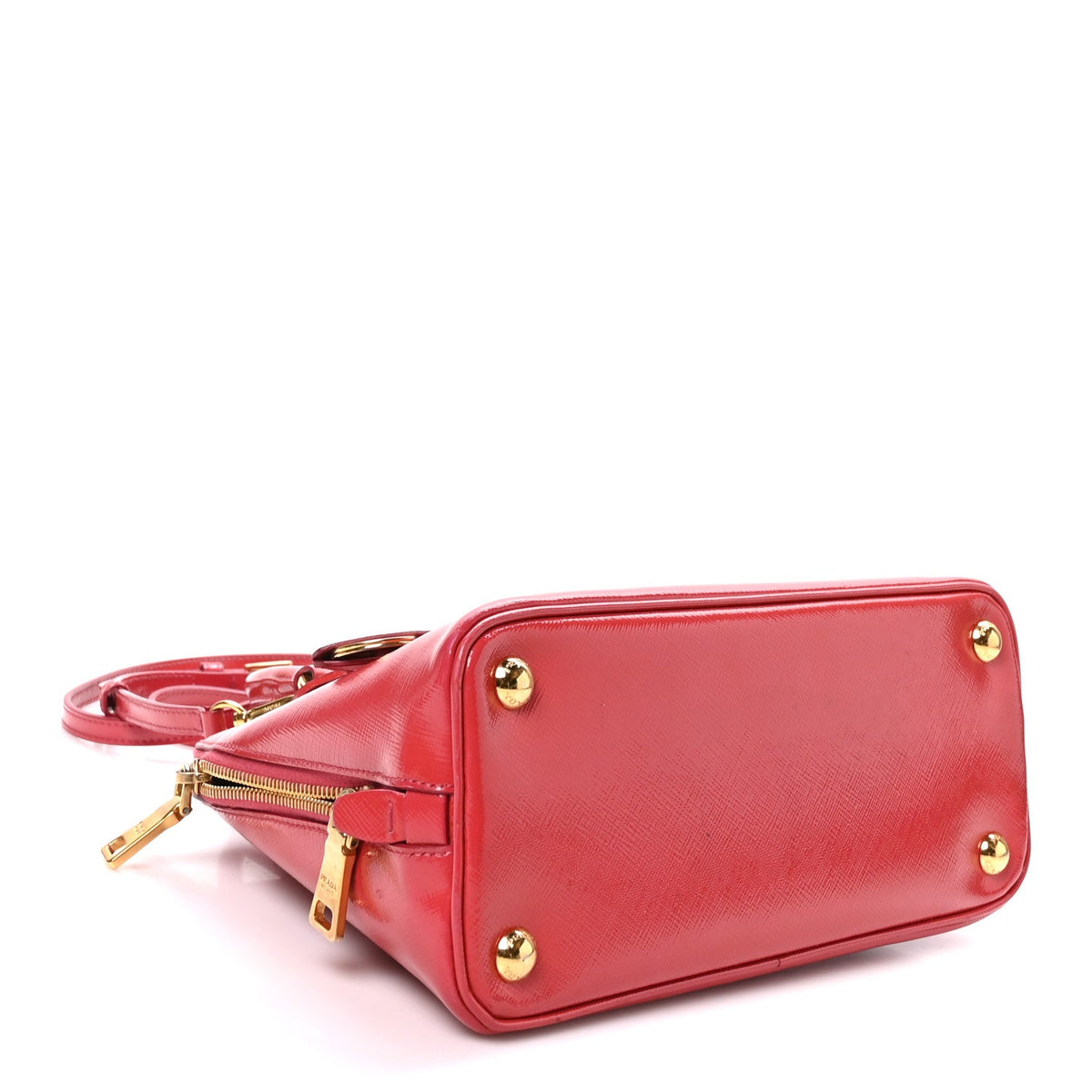 Saffiano Vernice Small Promenade Tote Rosso