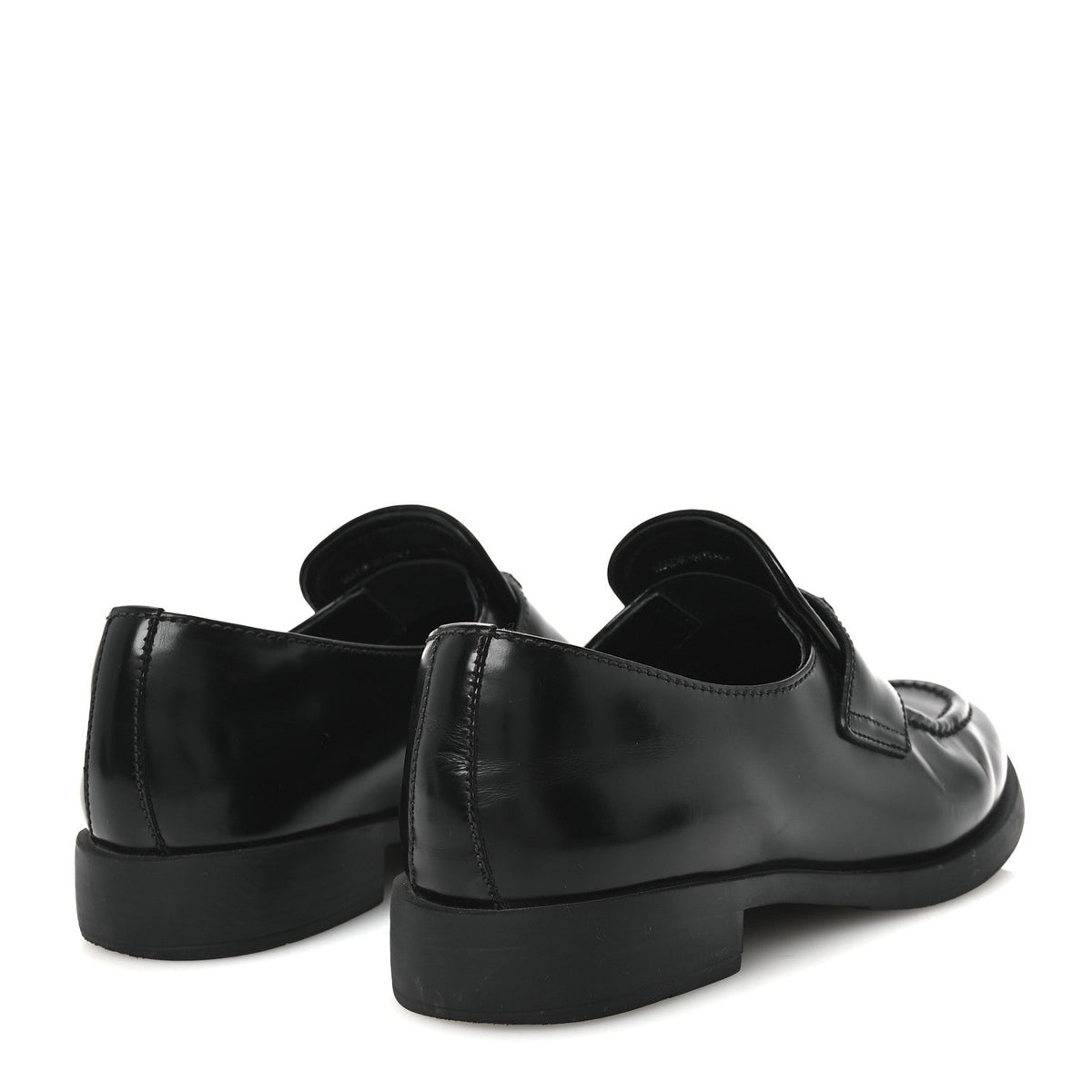 Spazzolato Metal Triangle Logo 20mm Loafers 40 Black