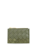 Bottega Veneta Women Woven Card Holder With Zip