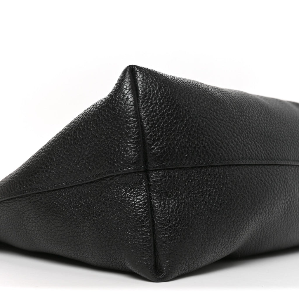 Vitello Daino Shopping Tote Black