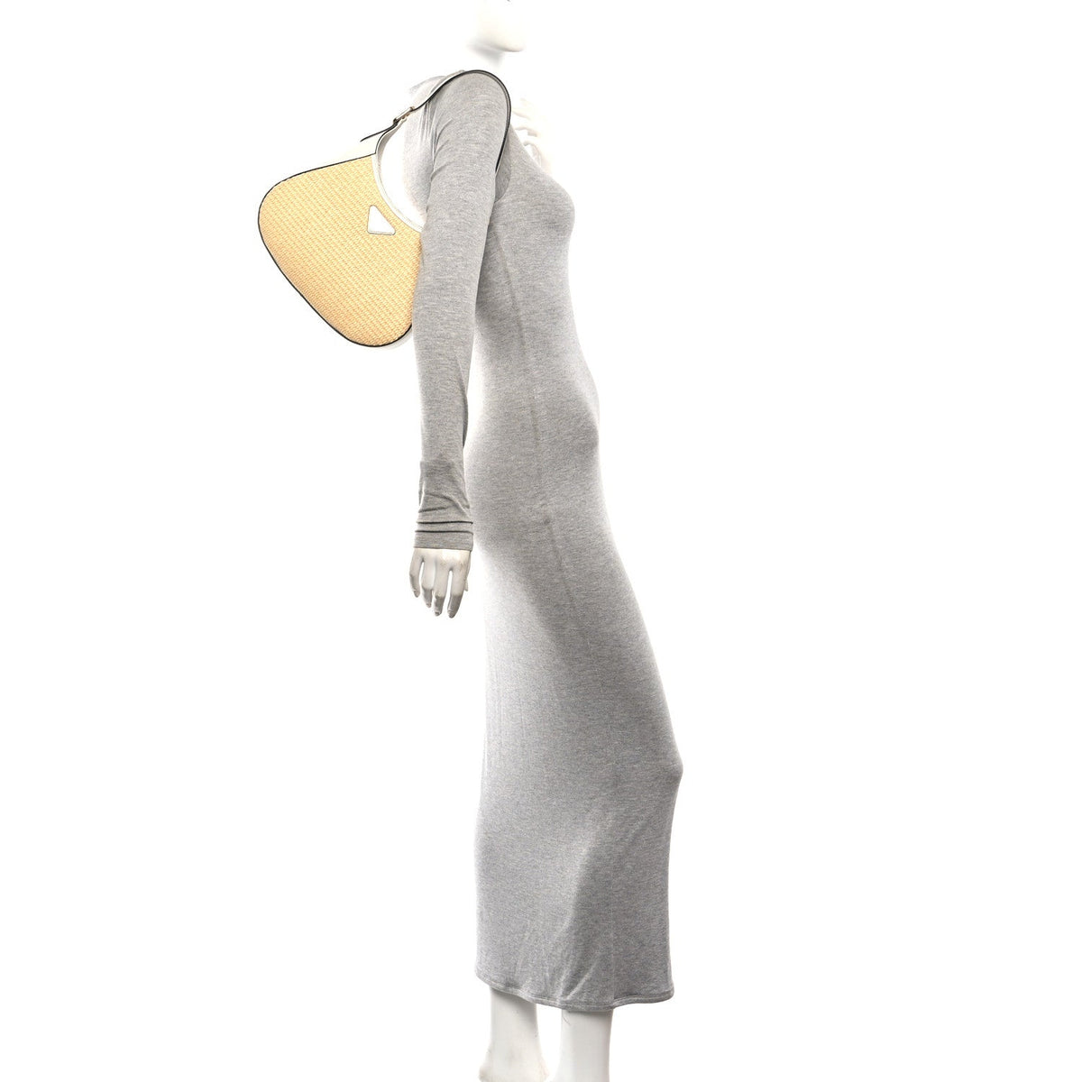Paglia Spazzolato Shoulder Bag Naturale White