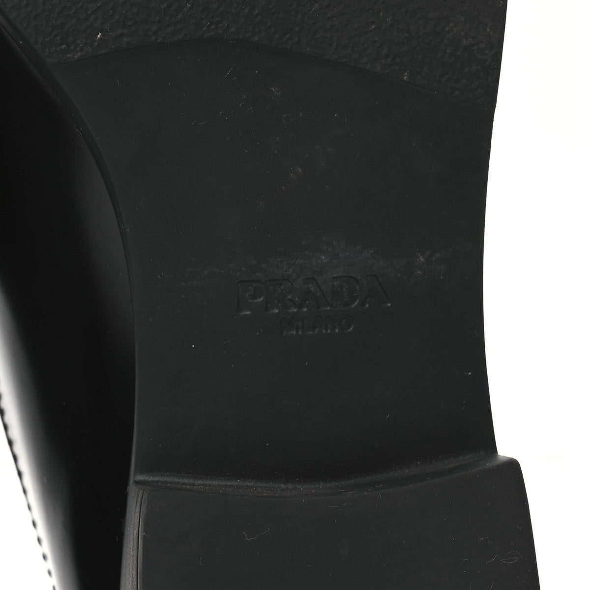 Spazzolato Metal Triangle Logo 20mm Loafers 40 Black