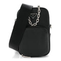 Saffiano Phone Crossbody Pouch  Black