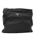 Nylon Vela Flat Messenger Bag Black