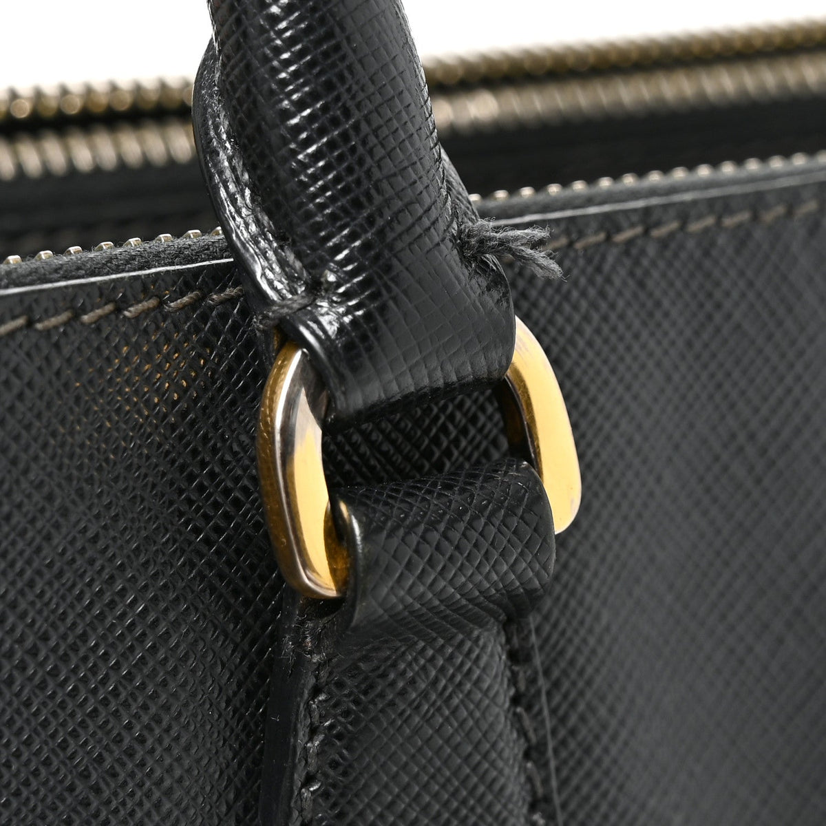 Saffiano Small Galleria Double Zip Tote Black