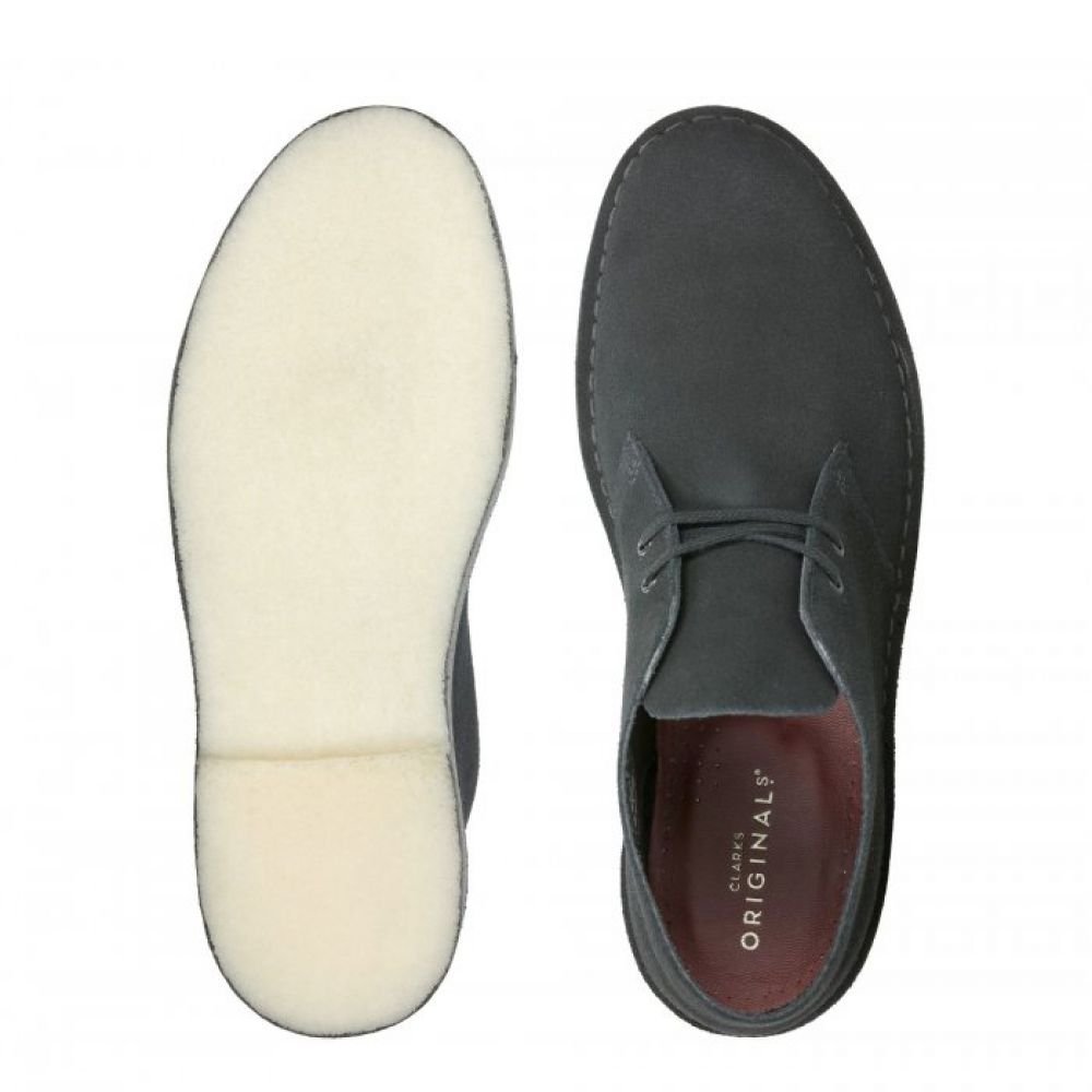 Clarks Men's Desert Boot in Black Suede