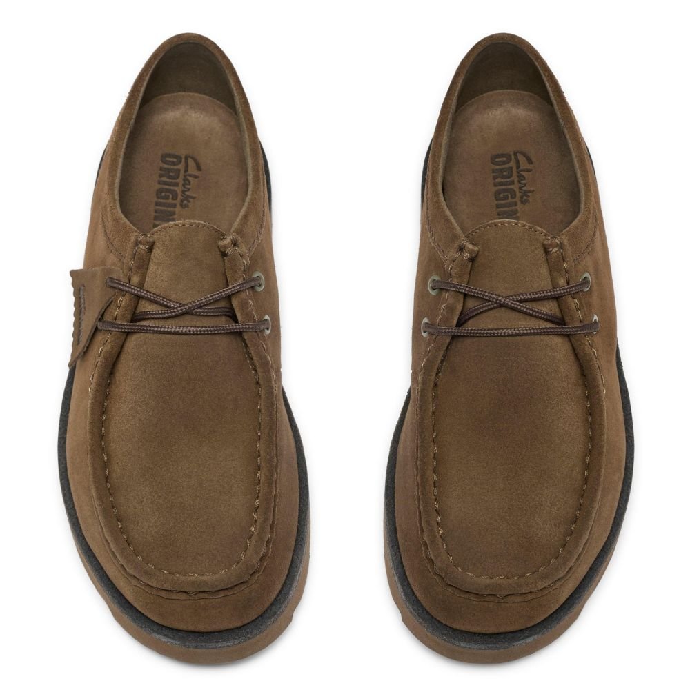 Clarks Men's Meare Walla in Dark Olive Suede