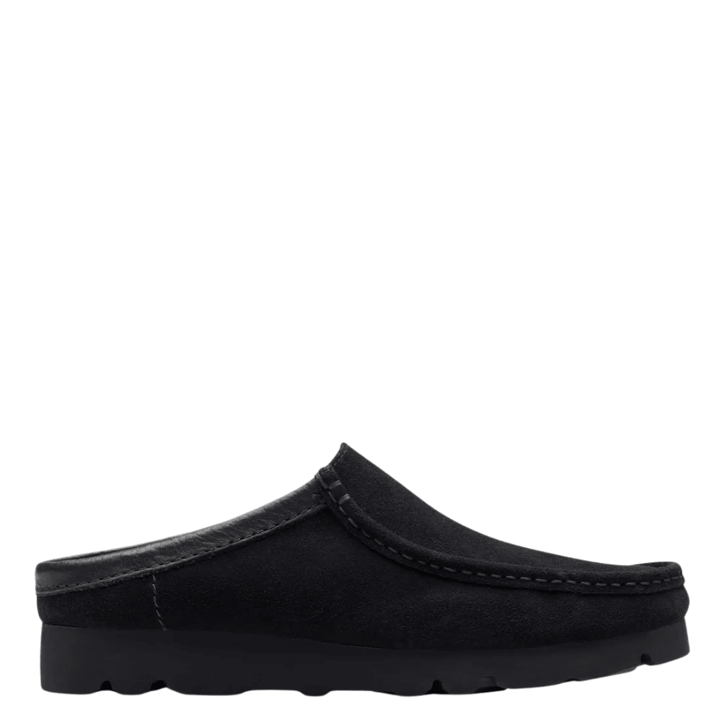 Clarks Men's Wallabee Slip in Black Suede