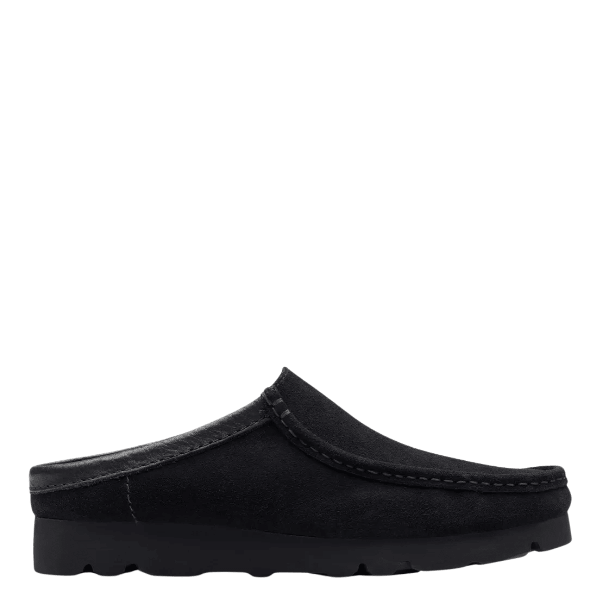 Clarks Men's Wallabee Slip in Black Suede