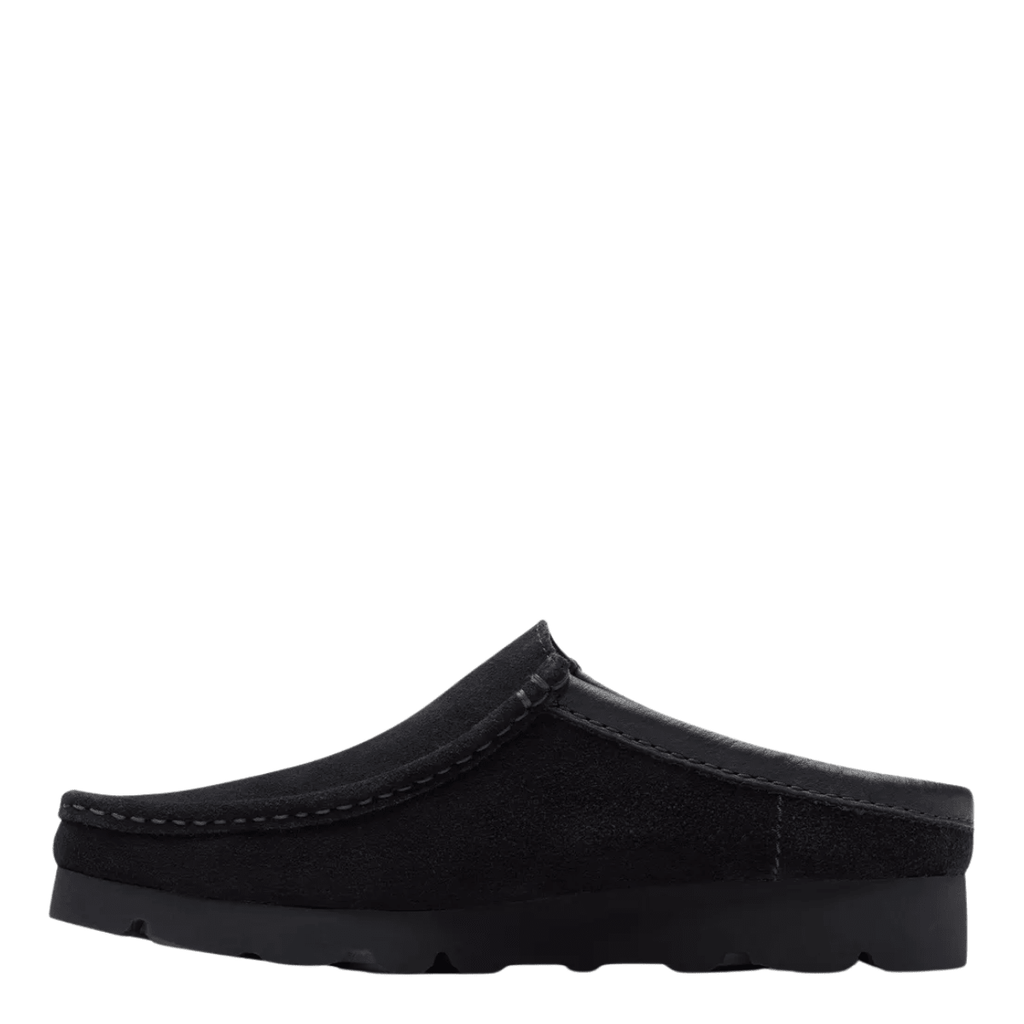 Clarks Men's Wallabee Slip in Black Suede