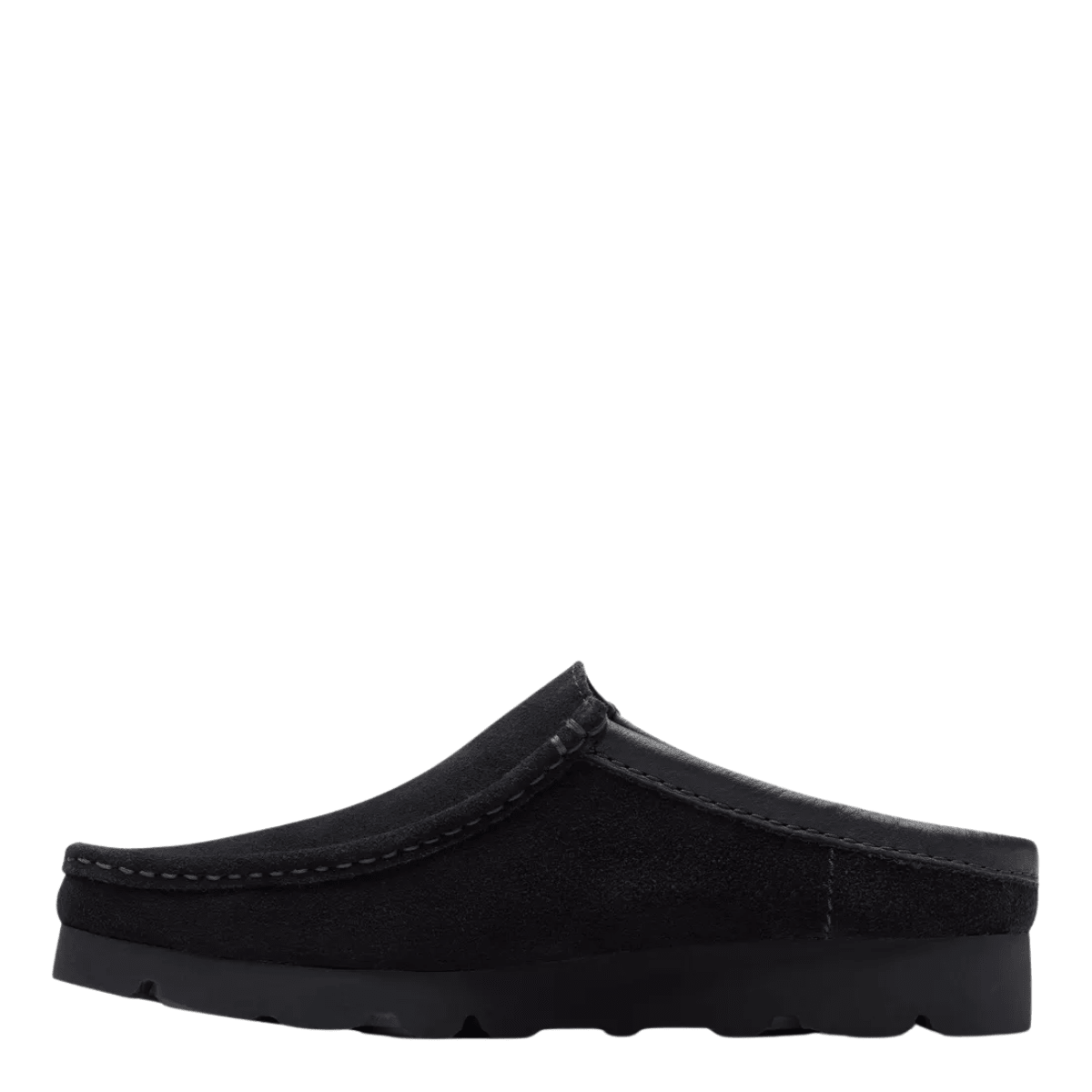 Clarks Men's Wallabee Slip in Black Suede
