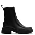 Clarks Women's Effery Zip in Black Leather