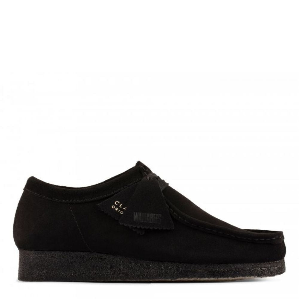 Clarks Women's Wallabee in Black Suede