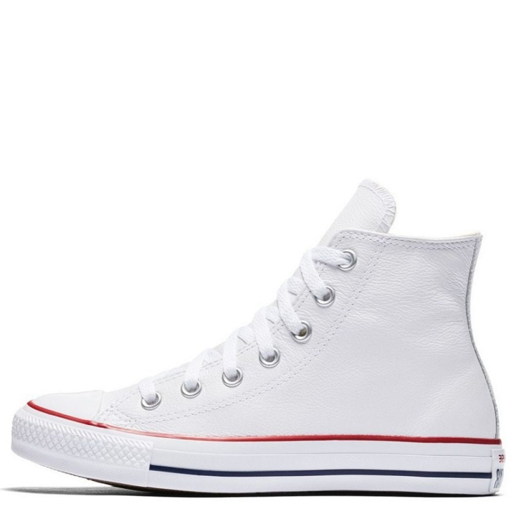 Converse Chuck Taylor All Star Leather High Top in Optic White
