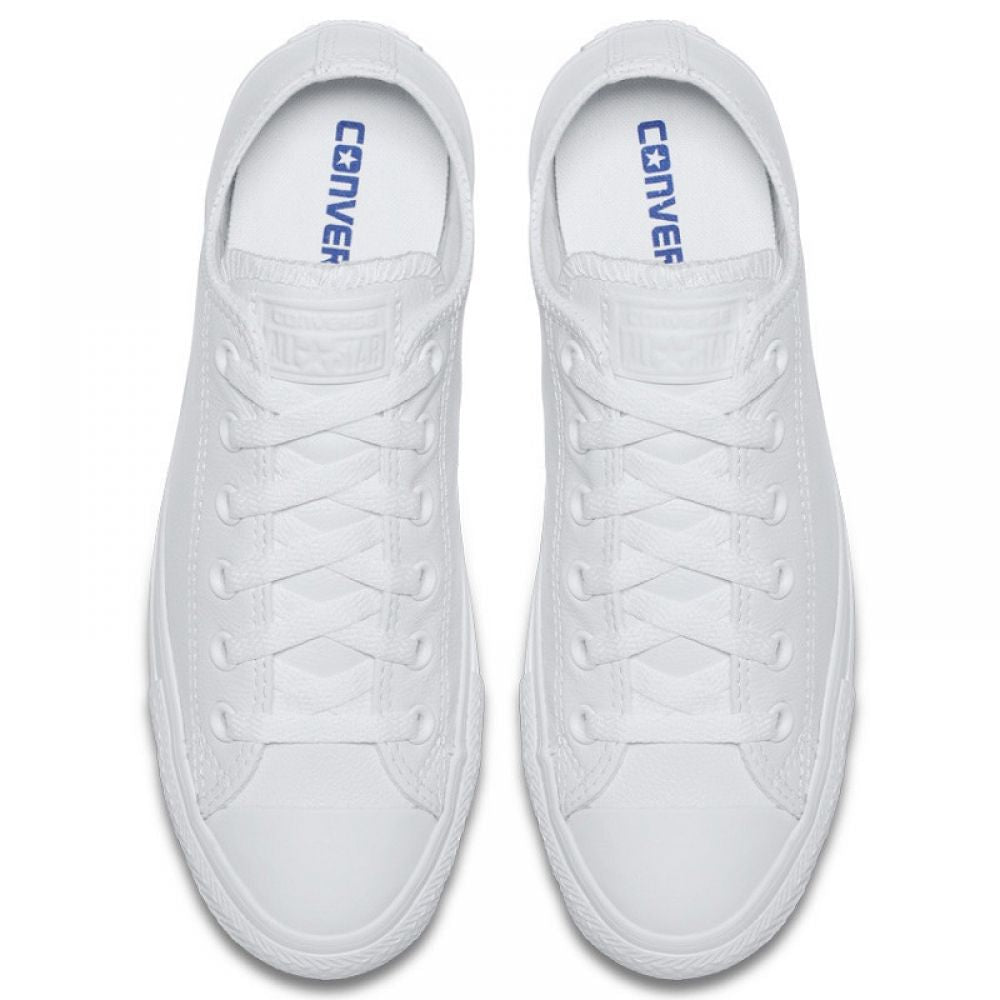 Converse Chuck Taylor All Star Mono Leather Low Top in White Monochrome