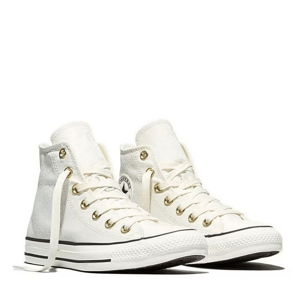 Converse Women's Chuck Taylor All Star High Top Shine in Egret/Black