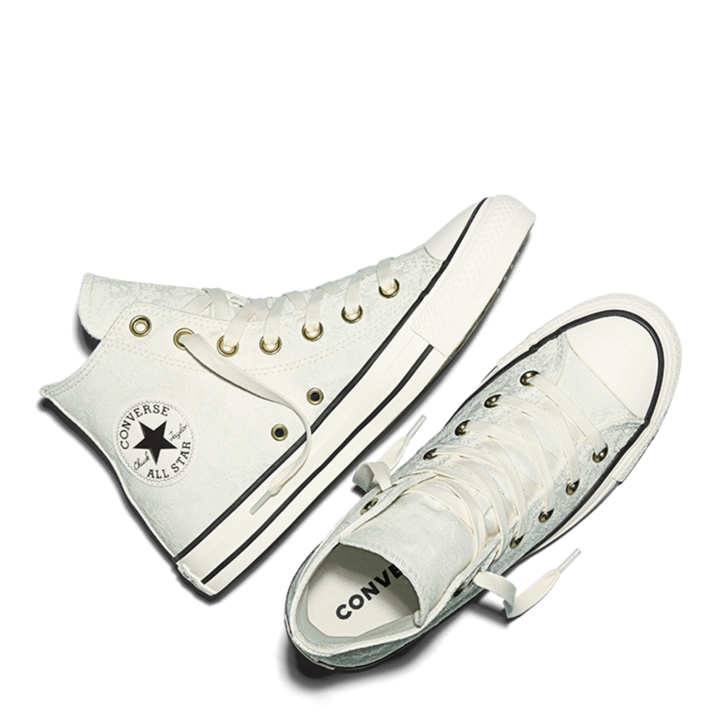 Converse Women's Chuck Taylor All Star High Top Shine in Egret/Black