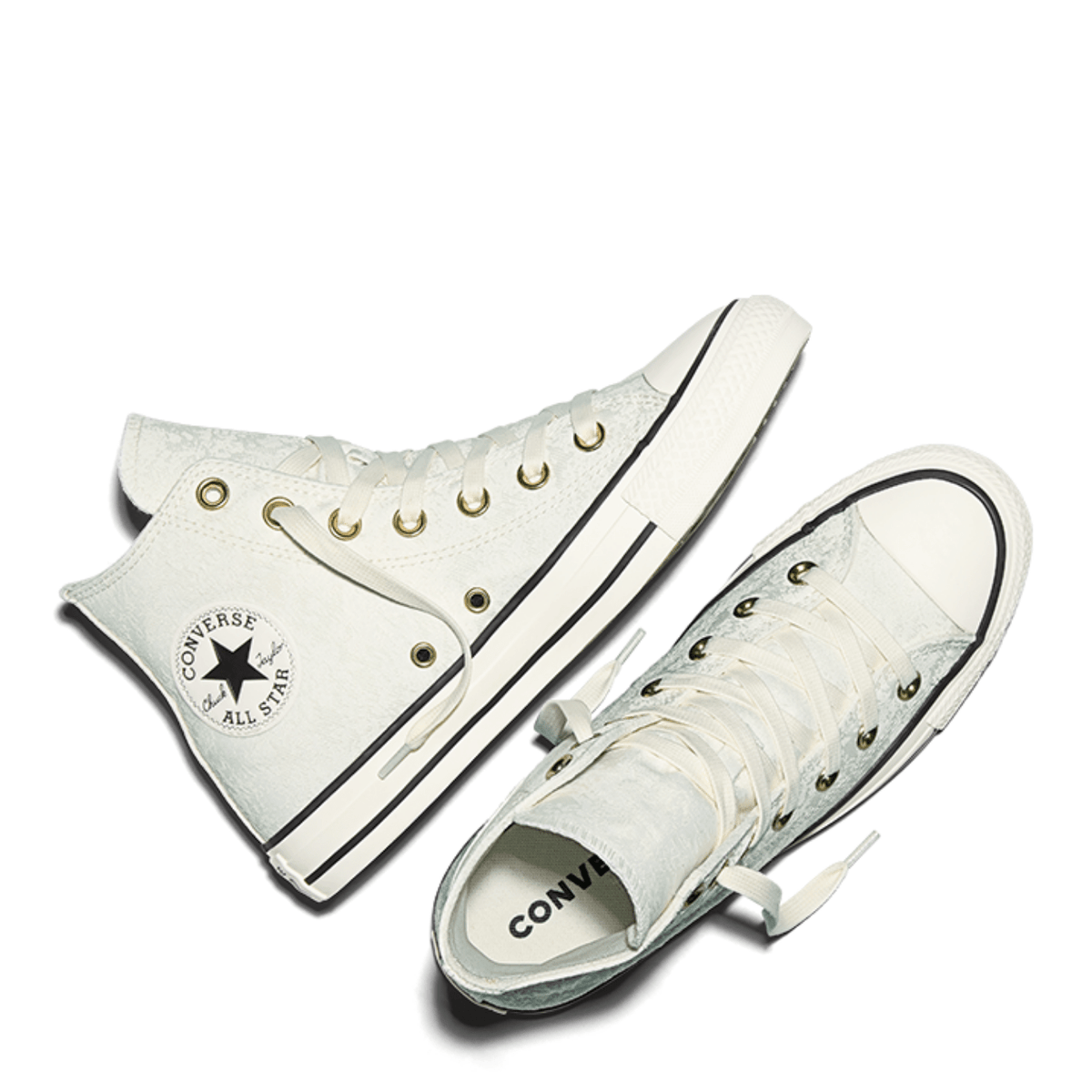 Converse Women's Chuck Taylor All Star High Top Shine in Egret/Black