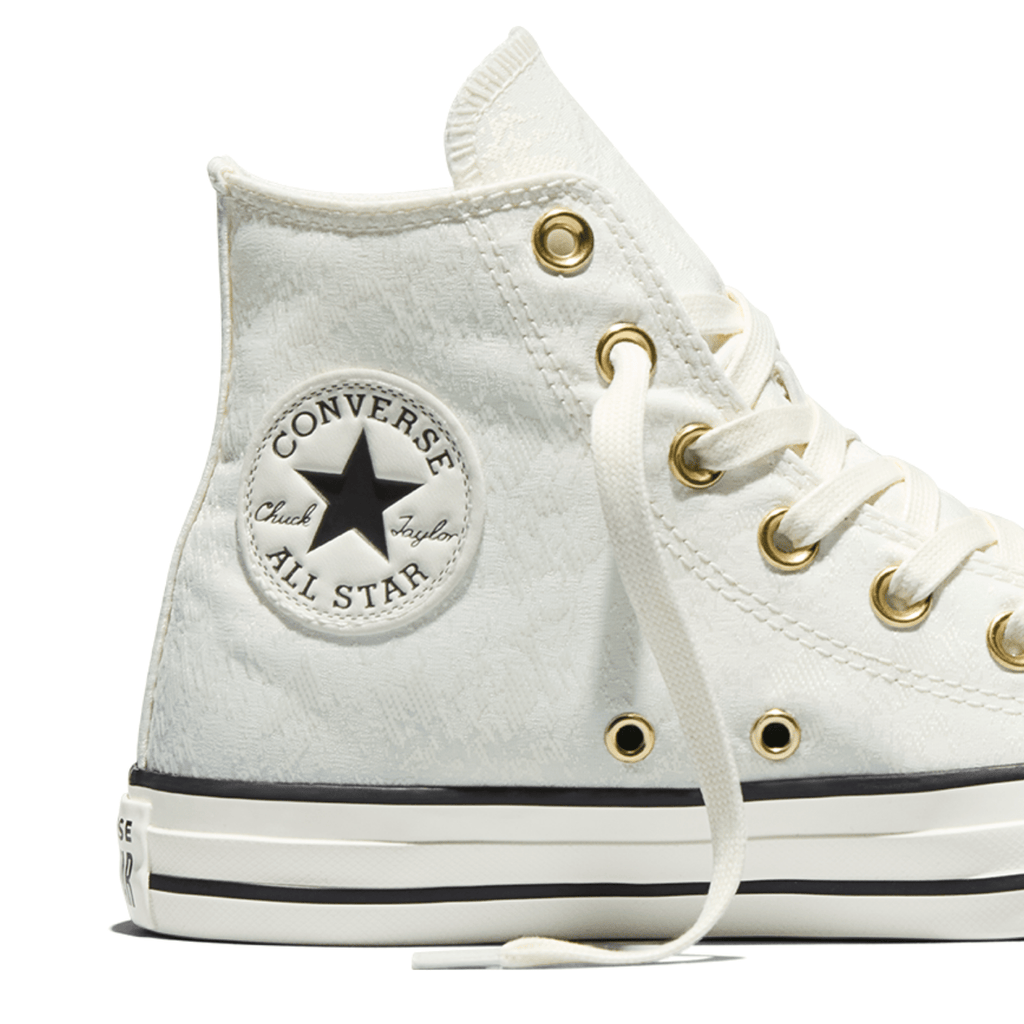 Converse Women's Chuck Taylor All Star High Top Shine in Egret/Black