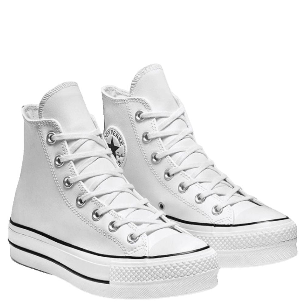 Converse Women's Chuck Taylor All Star Lift Leather High in White/Black/White