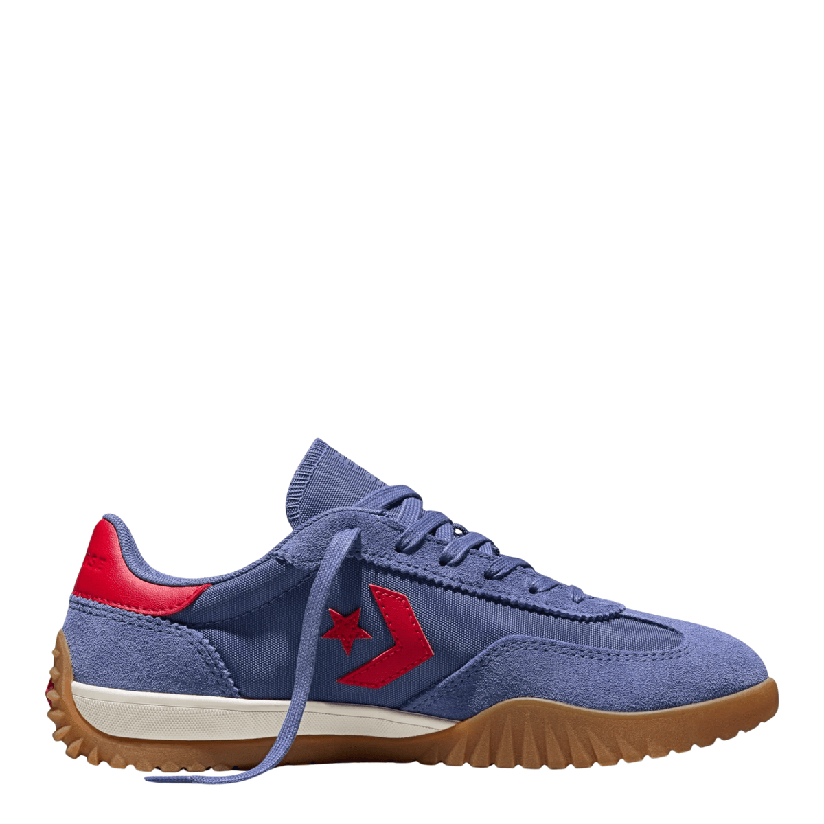 Converse Women's Run Star Trainer Stitched Suede in Indigo Storm/Red