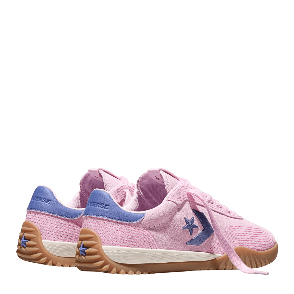 Converse Women's Run Star Trainer Stitched Suede in New Found Bloom/Pink
