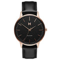 MVMT Ladies Boulevard Black Leather Watch