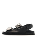 Nappa Quilted Padded Slingback Sandals 38.5 Black