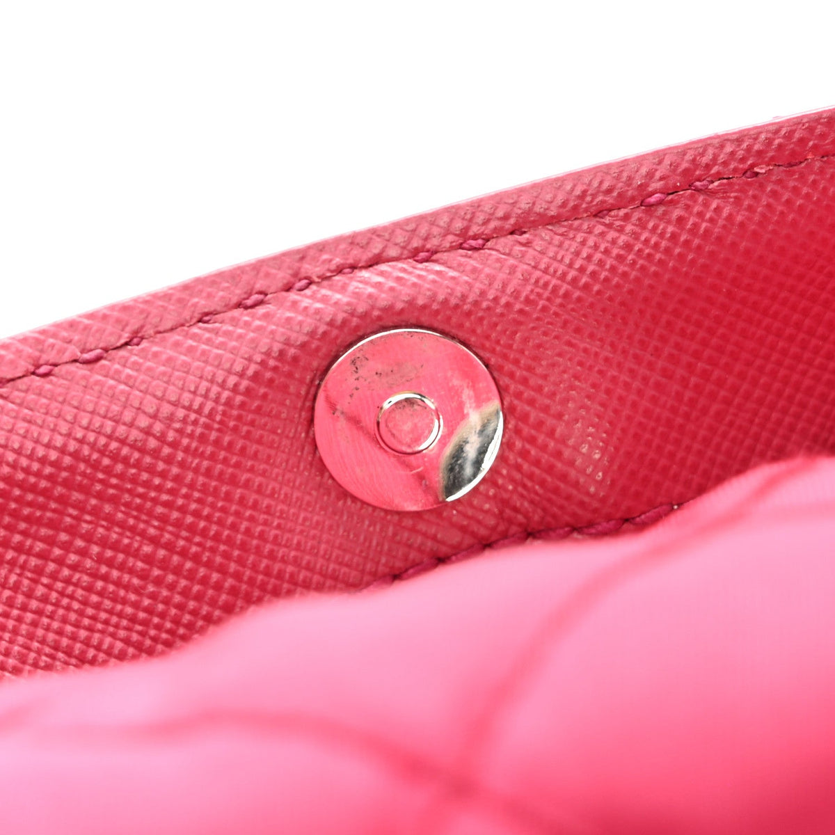 Tessuto Nylon Impuntura Flap Chain Bag Ibisco
