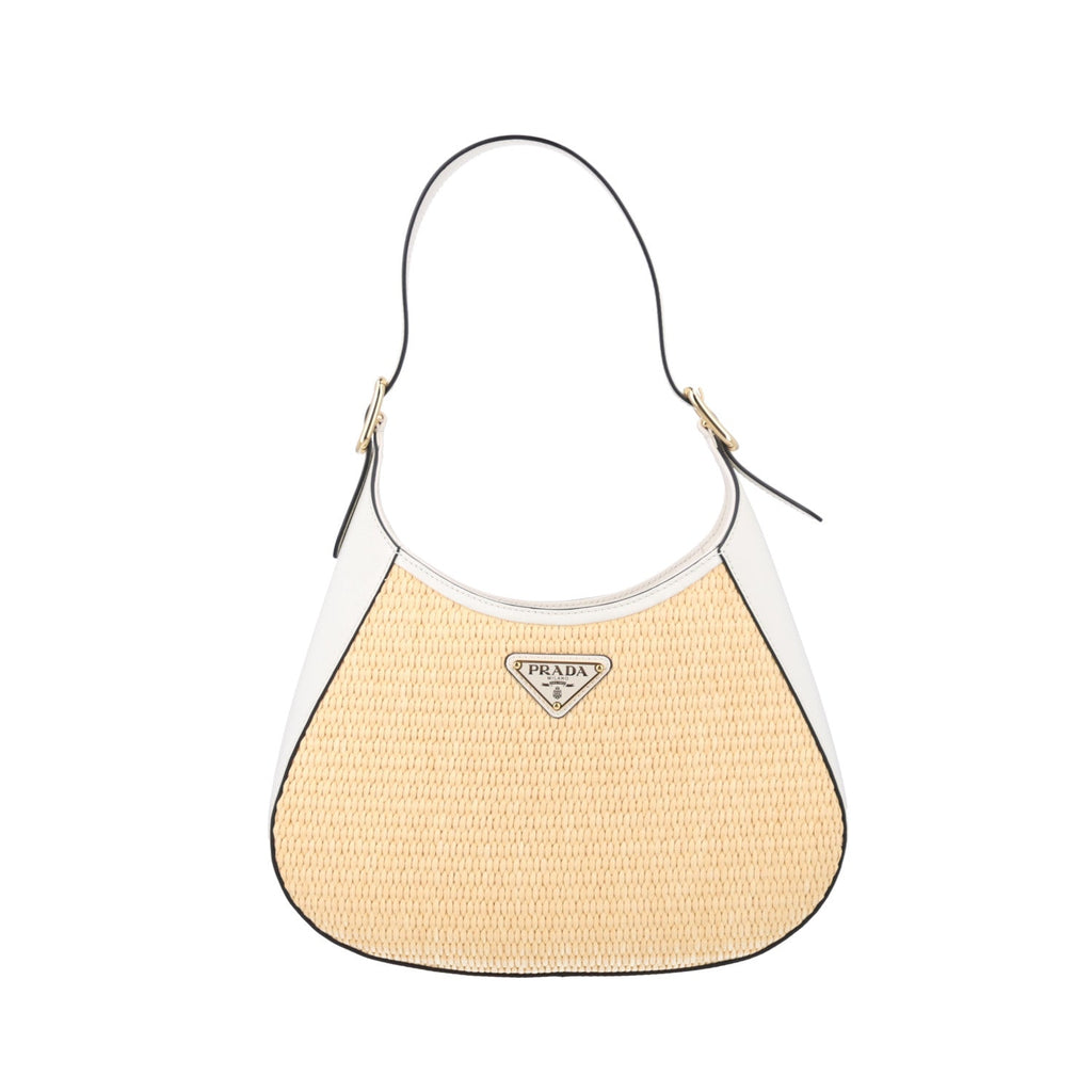 Paglia Spazzolato Shoulder Bag Naturale White