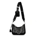 Mesh Brushed Calfskin Re-Edition 2005 Shoulder Bag Black