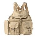 Nylon Vela Saffiano Medium Backpack Deserto