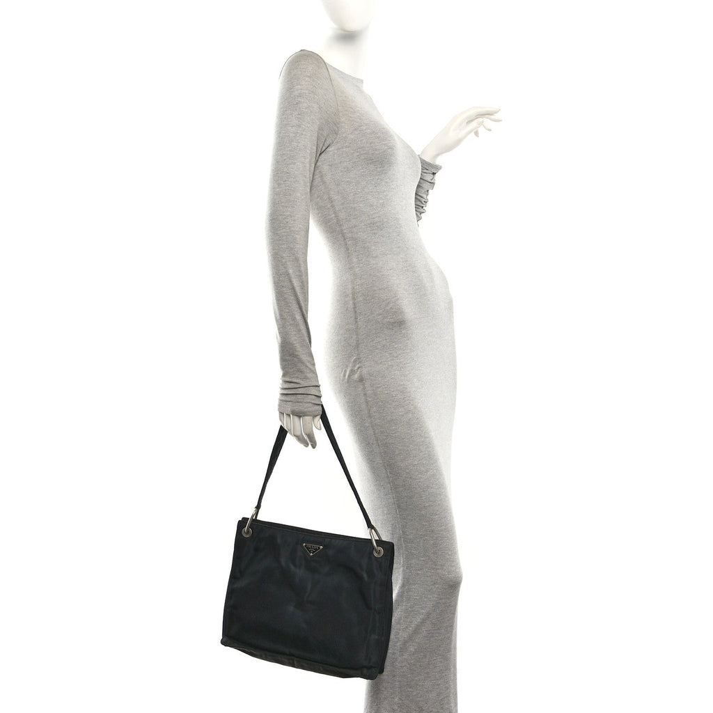 Tessuto Nylon Shoulder Bag Black