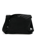 Nylon Vela Flat Messenger Bag Black