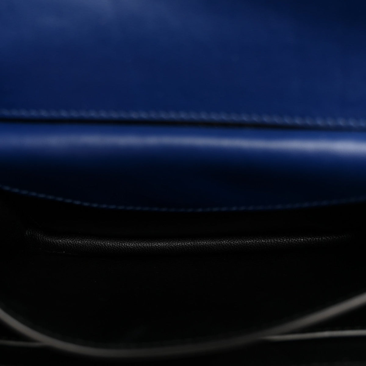 City Calf Saffiano Studded Cahier Bag Blue Black
