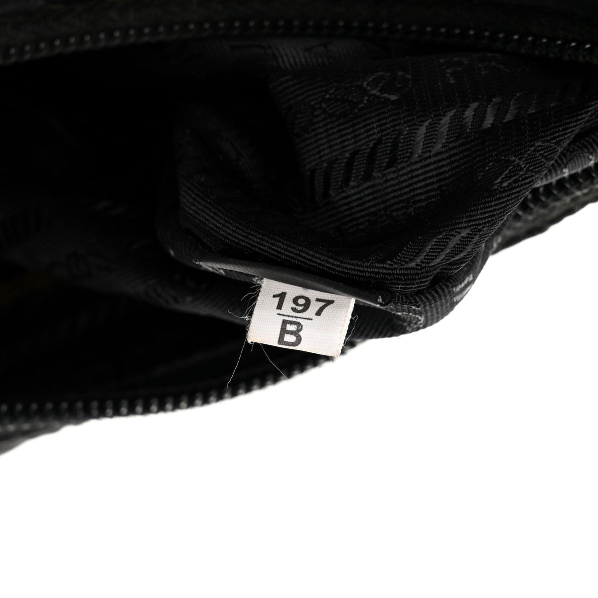 Tessuto Nylon Stitched Shoulder Bag Black