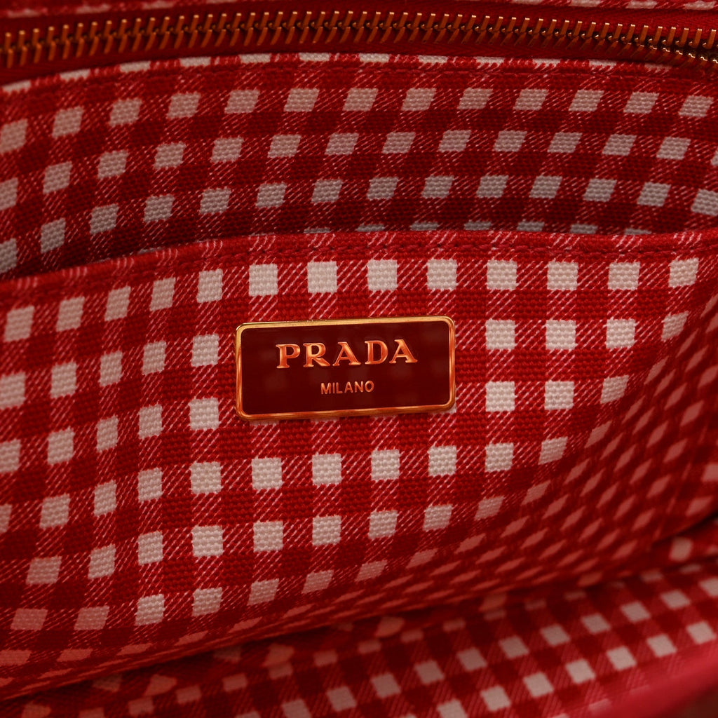Canapa Small Logo Tote Rosso Talco