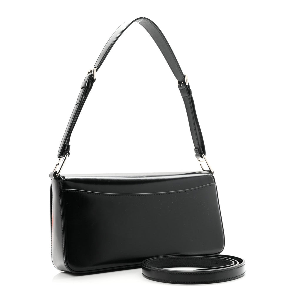 Spazzolato Femme Flap Shoulder Bag Black