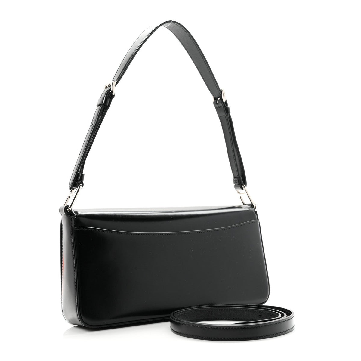 Spazzolato Femme Flap Shoulder Bag Black