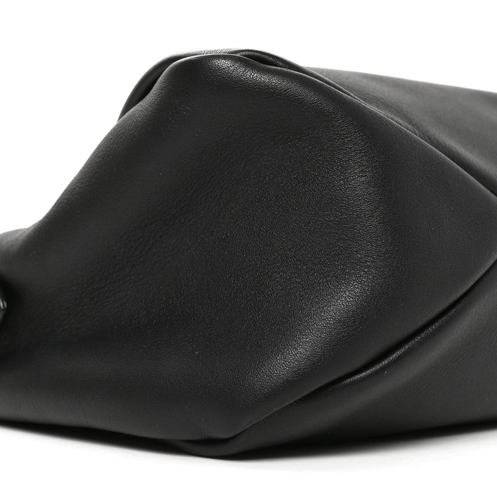 Soft Calfskin Large Aimée Shoulder Bag Black