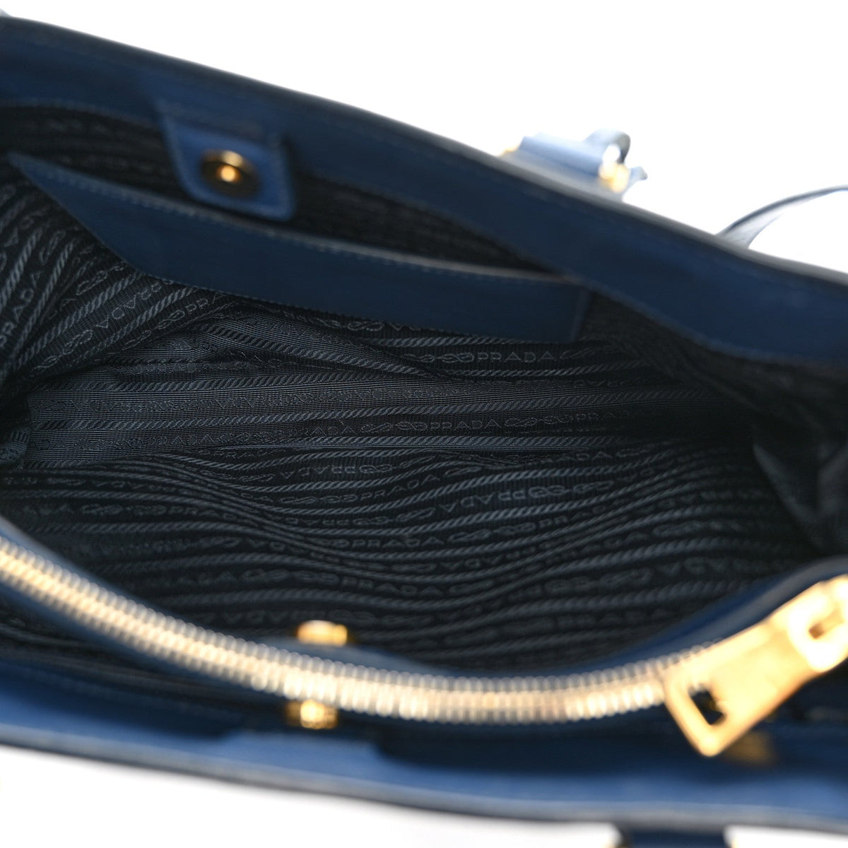 Saffiano Medium Galleria Double Zip Tote Cobalto