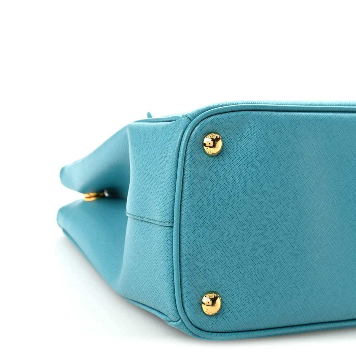 Saffiano Lux Small Galleria Double Zip Tote Turchese