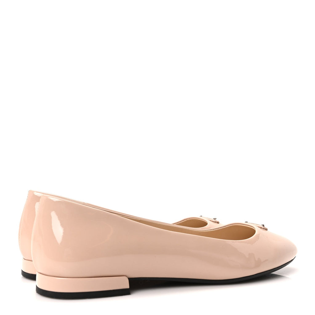 Vernice Triangle Ballerina Flats 36 Cipria