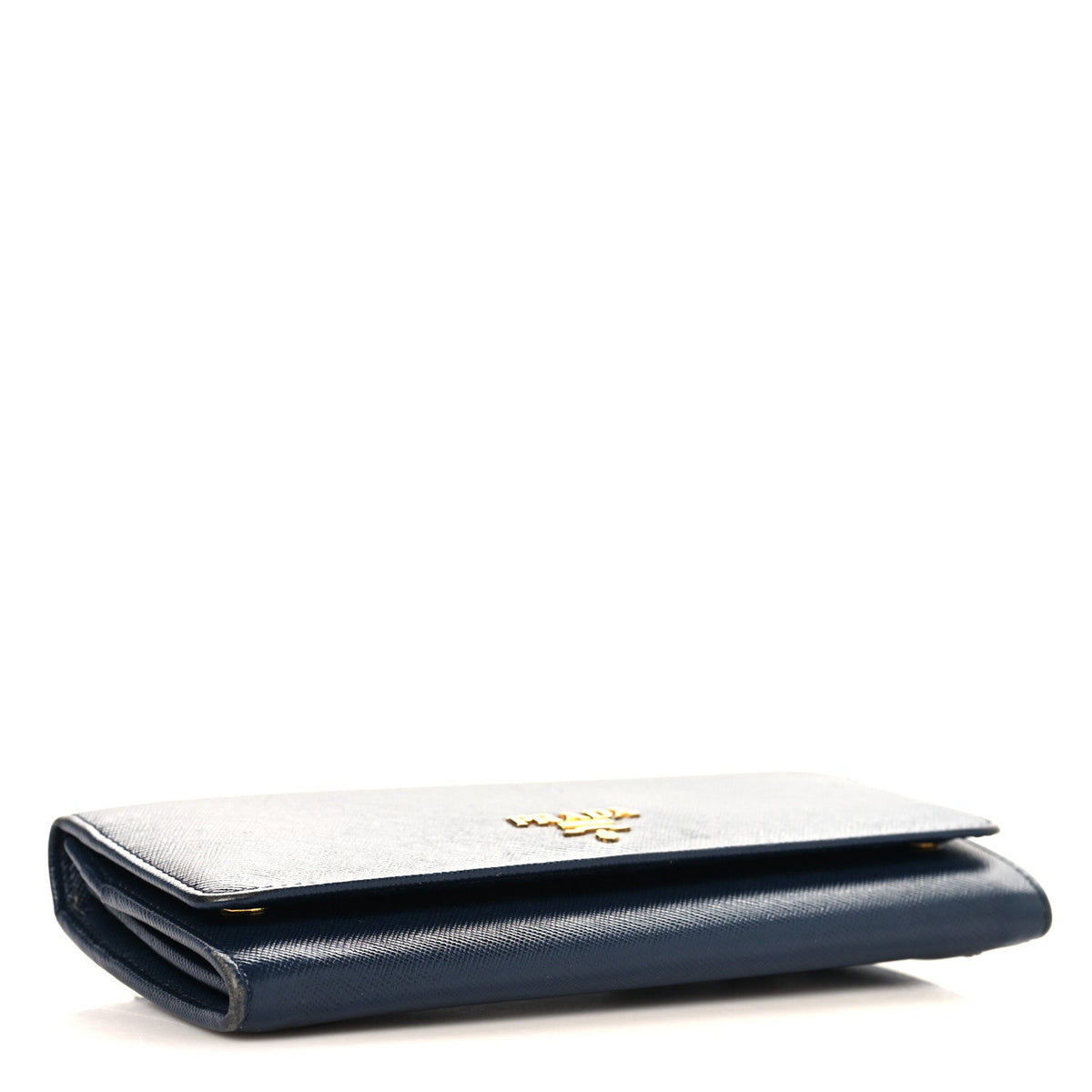 Saffiano Metal Continental Flap Travel Wallet Bluette