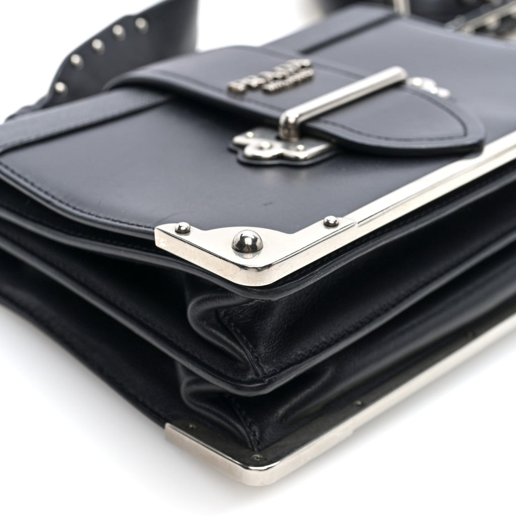 City Calf Saffiano Cahier Bag Black