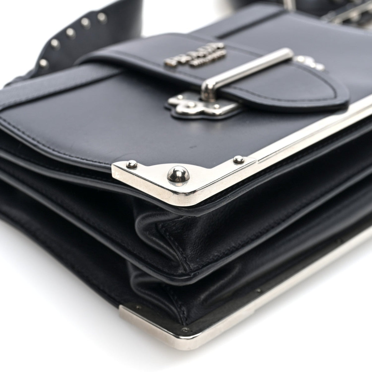 City Calf Saffiano Cahier Bag Black