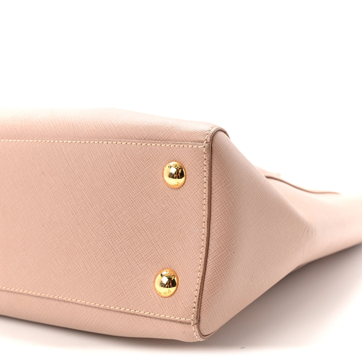 Saffiano Soft Calfskin Double Handle Satchel Cipria